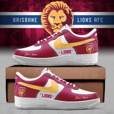 Brisbane Lions AFL Custom Name Air Force Shoes for fans