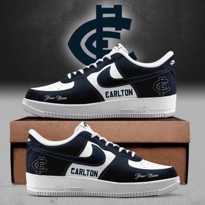 Carlton Blues AFL Custom Name Air Force Shoes for fans