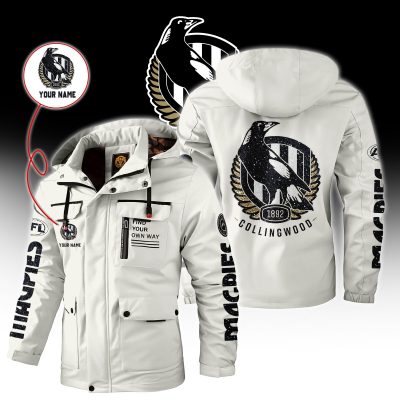 Collingwood Magpies AFL Custom Name Windbreaker Jacket v1