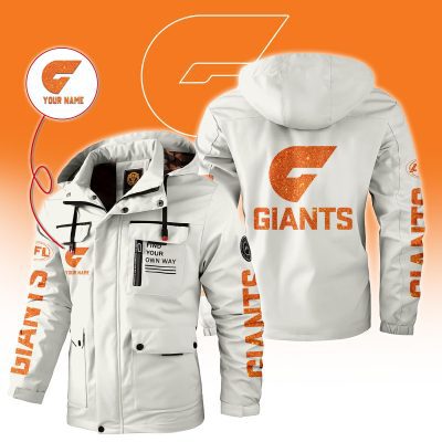 GWS Giants AFL Custom Name Windbreaker Jacket v1