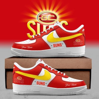 Gold Coast Suns AFL Custom Name Air Force Shoes for fans