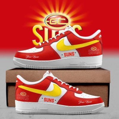 Gold Coast Suns AFL Custom Name Air Force Shoes for fans