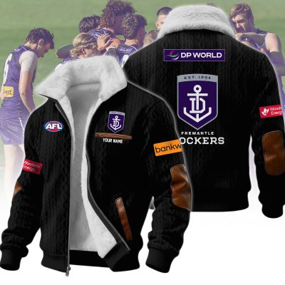 Fremantle Dockers AFL Wool-Lined Fleece Zipper Jacket