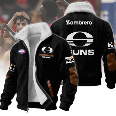 Gold Coast Suns AFL Wool-Lined Fleece Zipper Jacket