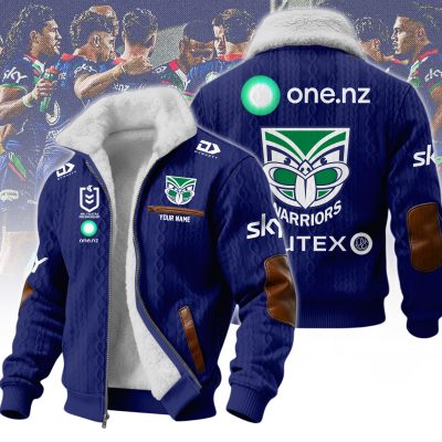 New Zealand Warriors NRL Wool-Lined Fleece Zipper Jacket