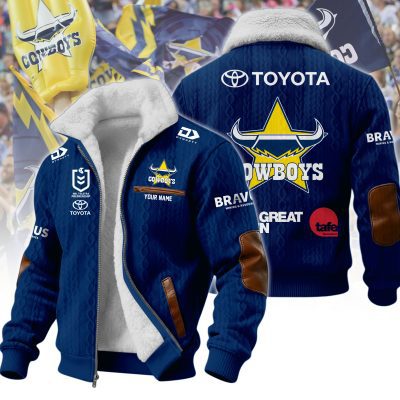 North Queensland Cowboys NRL Wool-Lined Fleece Zipper Jacket