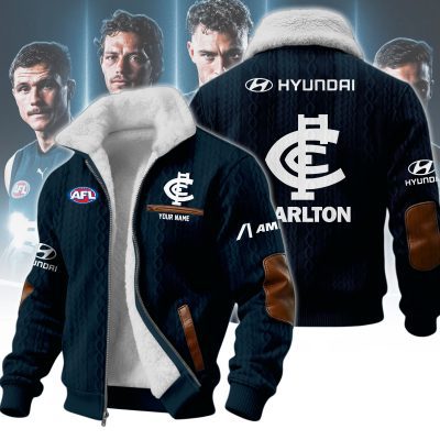 Carlton Blues AFL Wool-Lined Fleece Zipper Jacket