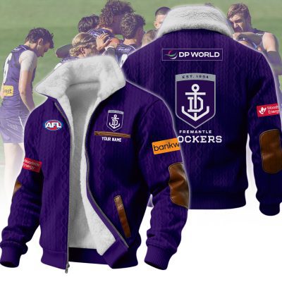 Fremantle Dockers AFL Wool-Lined Fleece Zipper Jacket