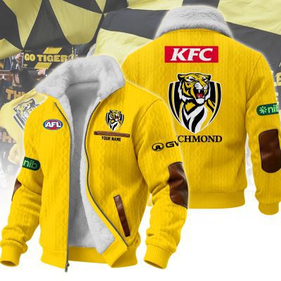 Richmond Tigers AFL Wool-Lined Fleece Zipper Jacket