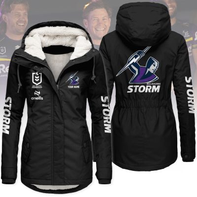 Melbourne Storm Women's Hooded Lined Thick Trench Coat – Warm Winter Jacket
