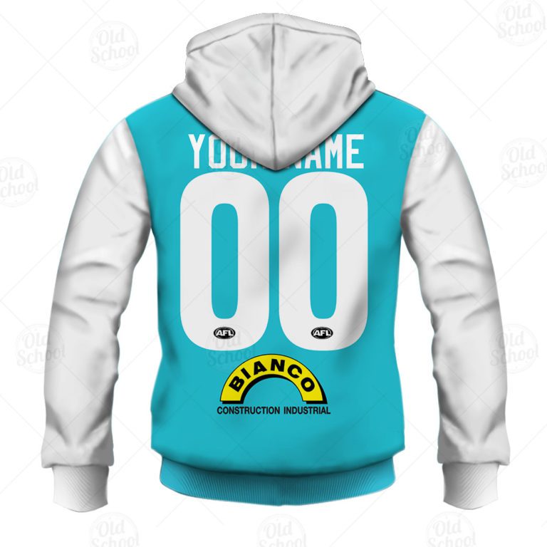 AFL Port Adelaide Custom Name Number 2009 Clash Guernsey Pullover Hoodie
