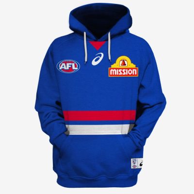 AFL Western Bulldogs Custom Name Number 2020 Home Guernsey Pullover Hoodie