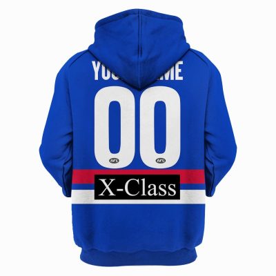 AFL Western Bulldogs Custom Name Number 2020 Home Guernsey Pullover Hoodie