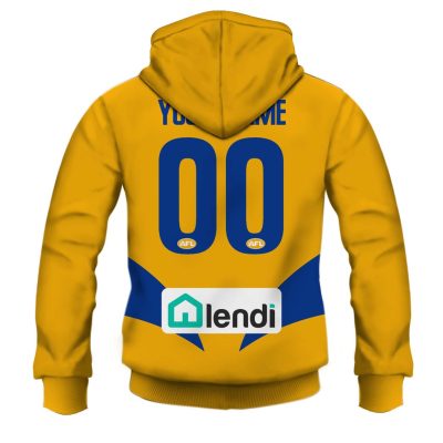 AFL West Coast Eagles Custom Name Number 2020 Clash Guernsey Pullover Hoodie
