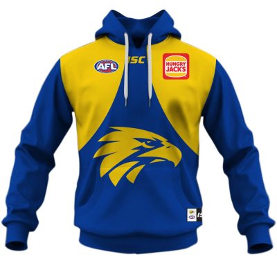 AFL West Coast Eagles Custom Name Number 2020 Home Guernsey Pullover Hoodie