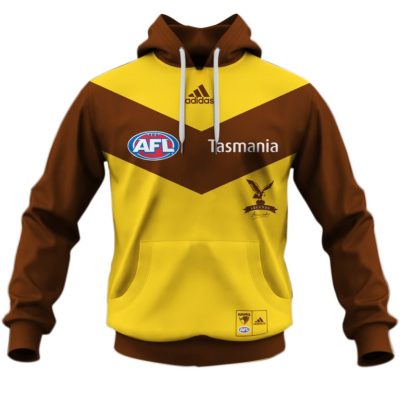 AFL Hawthorn Hawks Custom Name Number 2020 Clash Guernsey Pullover Hoodie