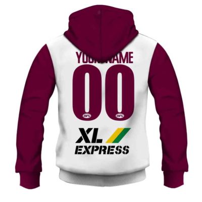AFL Brisbane Lions Custom Name Number 2020 Clash Guernsey Pullover Hoodie