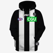 AFL Collingwood Magpies Custom Name Number 2020 Clash Guernsey Pullover Hoodie