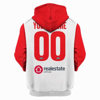 AFL Sydney Swans Custom Name Number 2020 Clash Guernsey Pullover Hoodie