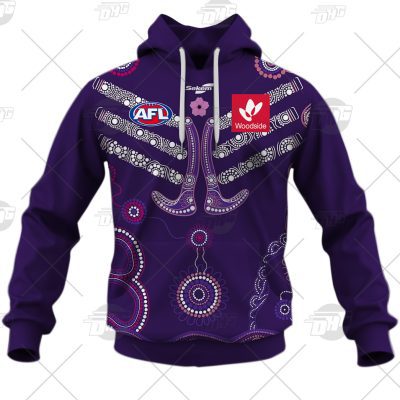 AFL Fremantle Dockers Custom Name Number 2021 Indigenous Guernsey Pullover Hoodie