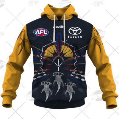 AFL Adelaide Crows Custom Name Number 2021 Indigenous Guernsey Pullover Hoodie