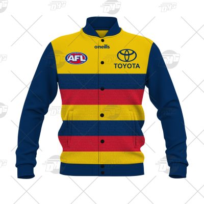 AFL Adelaide Crows Custom Name Number 2021 Clash Guernsey Baseball Jacket