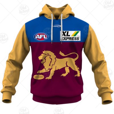 AFL Brisbane Lions Custom Name Number 2021 Home Guernsey Pullover Hoodie