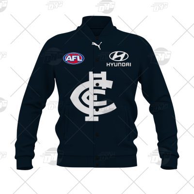 AFL Carlton Blues Custom Name Number 2021 Home Guernsey Baseball Jacket