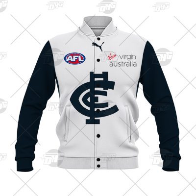 AFL Carlton Blues Custom Name Number 2021 Clash Guernsey Baseball Jacket