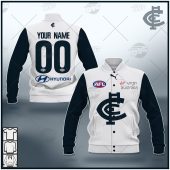 AFL Carlton Blues Custom Name Number 2021 Clash Guernsey Baseball Jacket