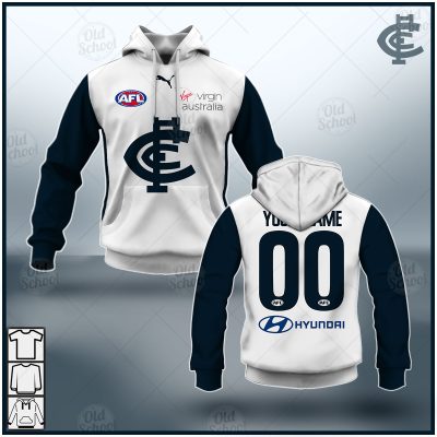 AFL Carlton Blues Custom Name Number 2021 Clash Guernsey Pullover Hoodie