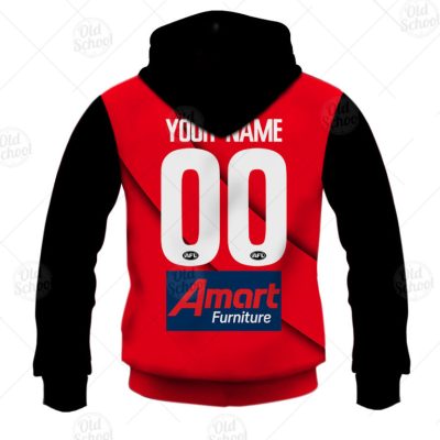 AFL Essendon Bombers Custom Name Number 2021 Clash Guernsey Pullover Hoodie