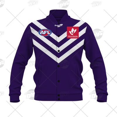 AFL Fremantle Dockers Custom Name Number 2021 Home Guernsey Baseball Jacket