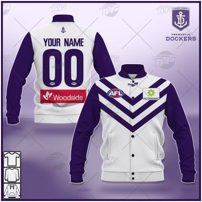 AFL Fremantle Dockers Custom Name Number 2021 Clash Guernsey Baseball Jacket