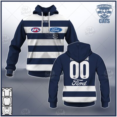 AFL Geelong Cats Custom Name Number 2021 Clash Guernsey Pullover Hoodie