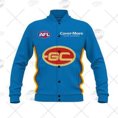 AFL Gold Coast Suns Custom Name Number 2021 Clash Guernsey Baseball Jacket