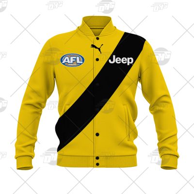 AFL Richmond Tigers Custom Name Number 2021 Clash Guernsey Baseball Jacket