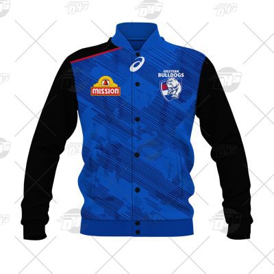 AFL Western Bulldogs Custom Name Number 2021 Training Guernsey Baseball Jacket