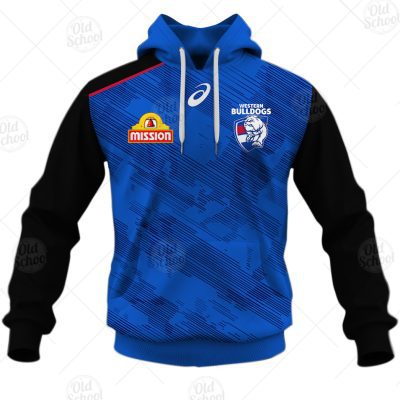 AFL Western Bulldogs Custom Name Number 2021 Training Guernsey Pullover Hoodie