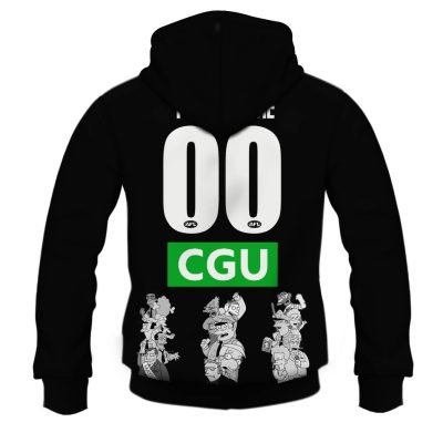 AFL Collingwood Magpies Custom Name Number The Simpsons Guernsey Pullover Hoodie
