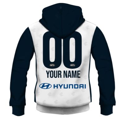 AFL Carlton Blues Custom Name Number 2021 Simpsons Guernsey Pullover Hoodie