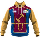 AFL Brisbane Lions Custom Name Number The Simpsons Guernsey Pullover Hoodie