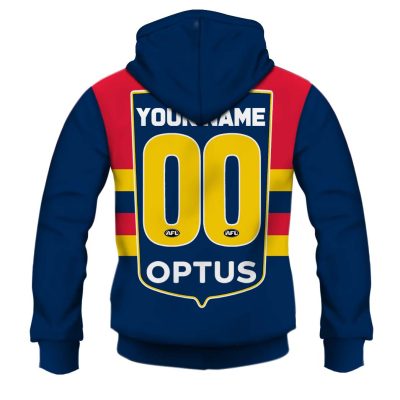 AFL Adelaide Crows Custom Name Number The Simpsons Guernsey Pullover Hoodie