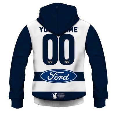 AFL Geelong Cats Custom Name Number The Simpsons Guernsey Pullover Hoodie