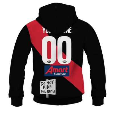 AFL Essendon Bombers Custom Name Number The Simpsons Guernsey Pullover Hoodie
