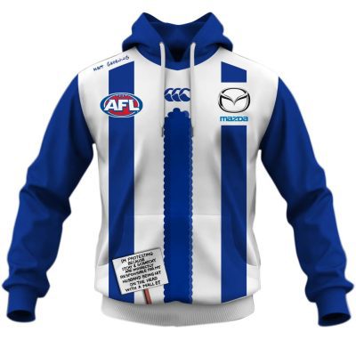 AFL North Melbourne Kangaroos Custom Name Number The Simpsons Guernsey Pullover Hoodie