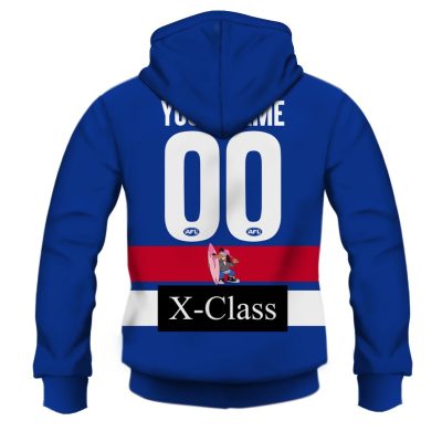 AFL Western Bulldogs Custom Name Number The Simpsons Guernsey Pullover Hoodie