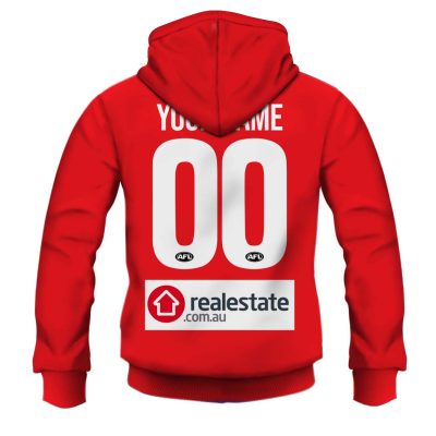 AFL Sydney Swans Custom Name Number The Simpsons Guernsey Pullover Hoodie