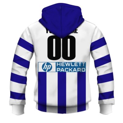 AFL North Melbourne Kangaroos Custom Name Number 90s Vintage Retro Guernsey Pullover Hoodie V2