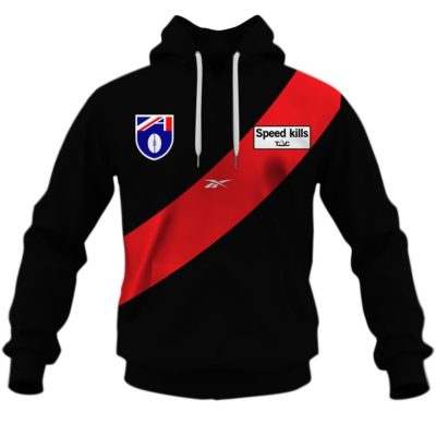 AFL Essendon Bombers Custom Name Number 1989 Vintage Retro Guernsey Pullover Hoodie